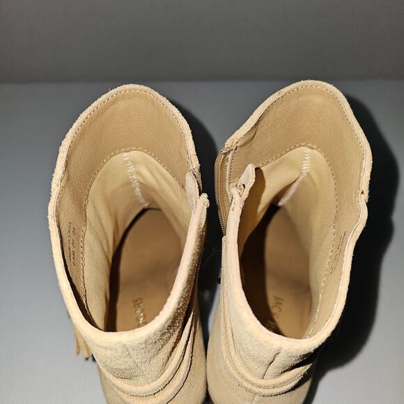 NEW Jack Rogers Timber Ankle Bootie 9.5 Sand Suede Tassel Western Fall Boho - Picture 8 of 13
